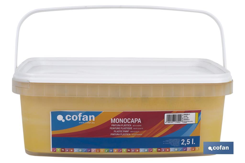 PINTURA PLÁSTICA MONOCAPA Amarillo (2,5 LT)