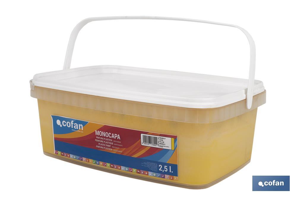 PINTURA PLÁSTICA MONOCAPA Amarillo (2,5 LT)