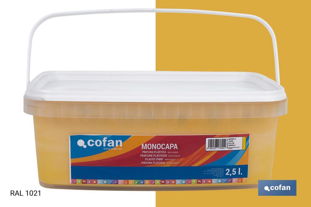 PINTURA PLÁSTICA MONOCAPA Amarillo (2,5 LT)