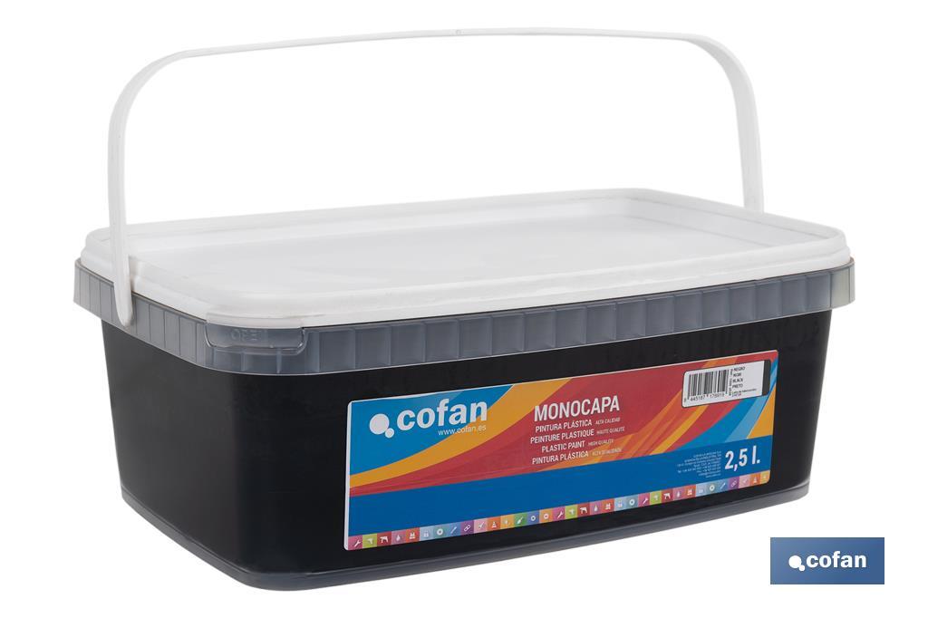 PINTURA PLÁSTICA MONOCAPA Negro (2,5 LT)