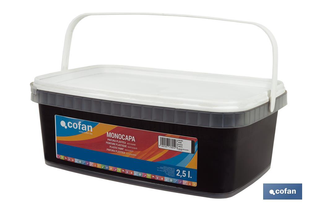 PINTURA PLÁSTICA MONOCAPA Negro (2,5 LT)