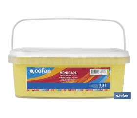 PINTURA PLÁSTICA MONOCAPA Amarillo Limón (2,5 LT)