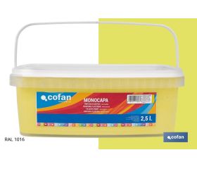 PINTURA PLÁSTICA MONOCAPA Amarillo Limón (2,5 LT)