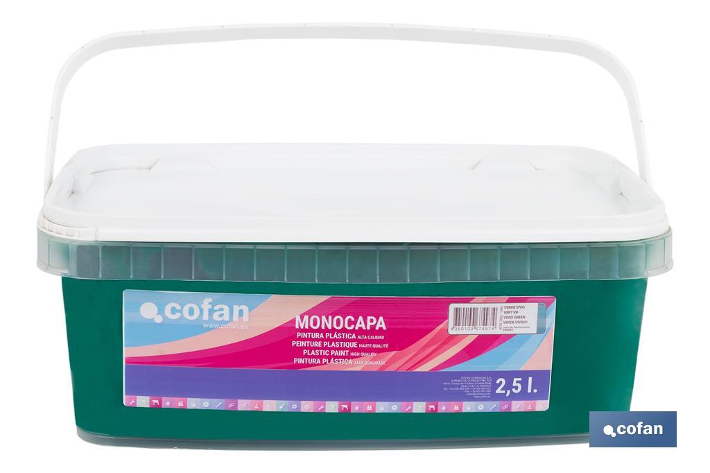 PINTURA PLÁSTICA MONOCAPA Verde Vivo (2,5 LT)