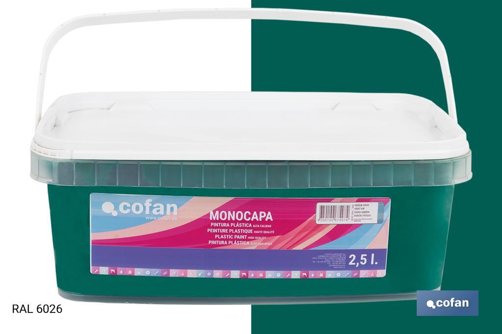 PINTURA PLÁSTICA MONOCAPA Verde Vivo (2,5 LT)