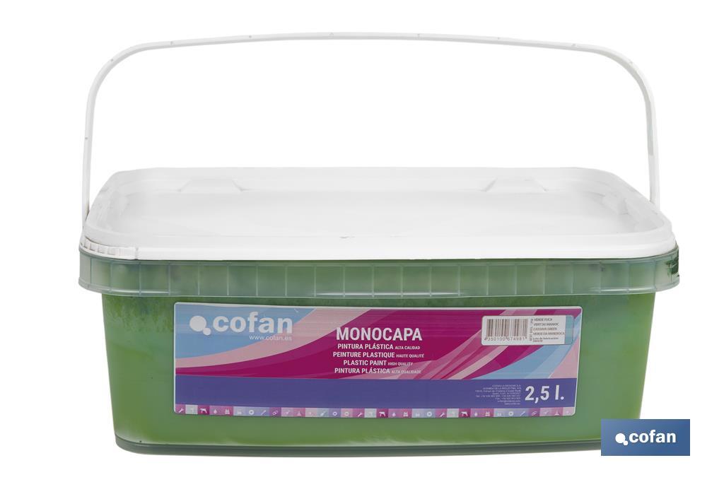 PINTURA PLÁSTICA MONOCAPA Verde Yuca (2,5 LT)