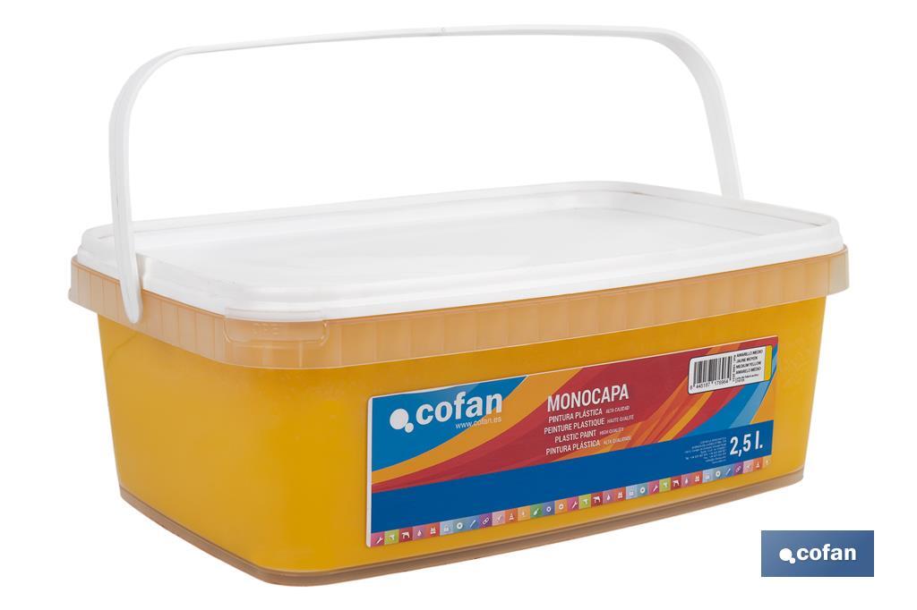 PINTURA PLÁSTICA MONOCAPA Amarillo Medio (2,5 LT)
