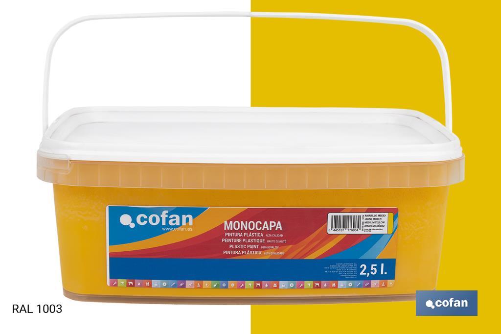 PINTURA PLÁSTICA MONOCAPA Amarillo Medio (2,5 LT)