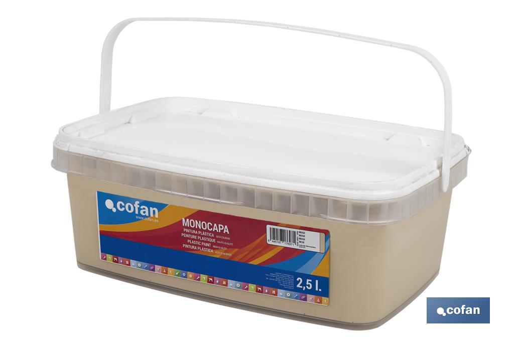 PINTURA PLÁSTICA MONOCAPA Beige (2,5 LT)