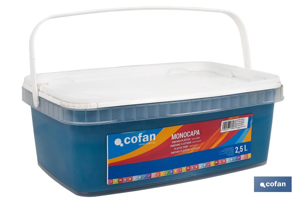 PINTURA PLÁSTICA MONOCAPA Azul Agua (2,5 LT)