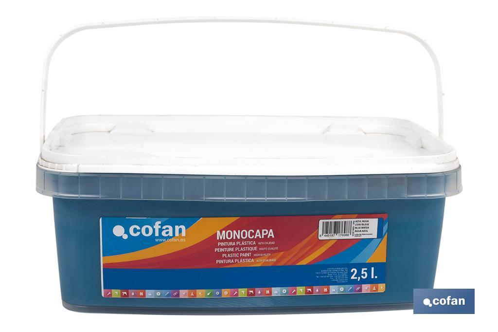 PINTURA PLÁSTICA MONOCAPA Azul Agua (2,5 LT)