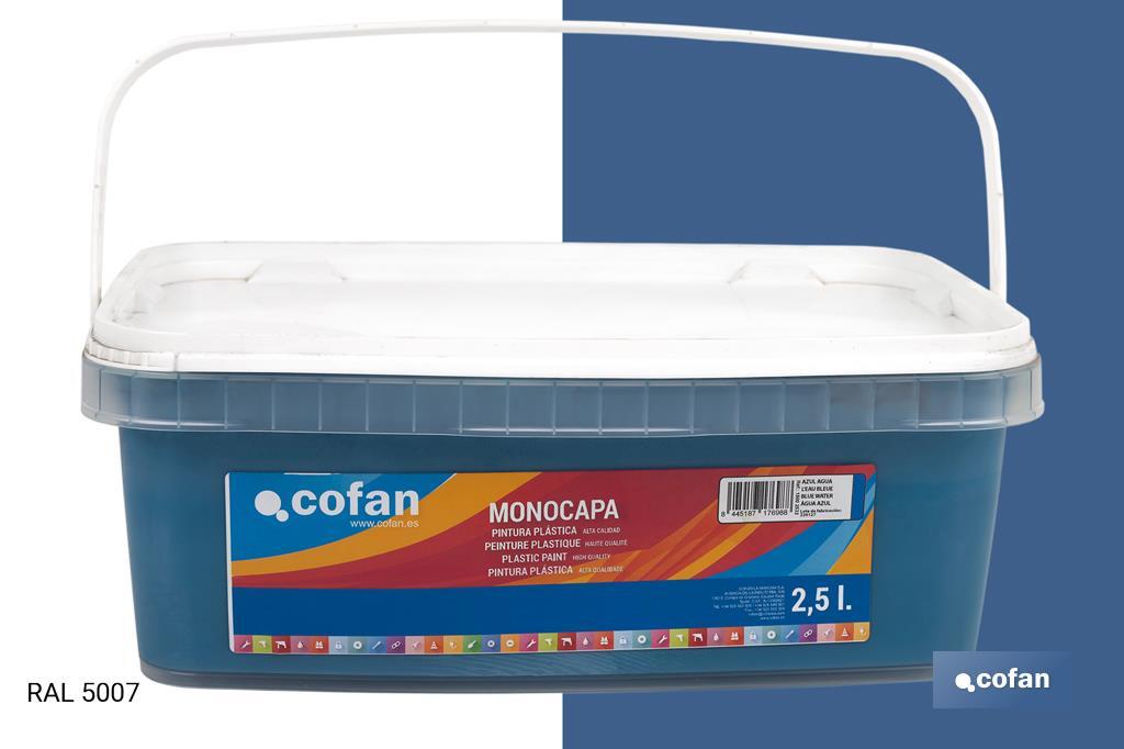 PINTURA PLÁSTICA MONOCAPA Azul Agua (2,5 LT)