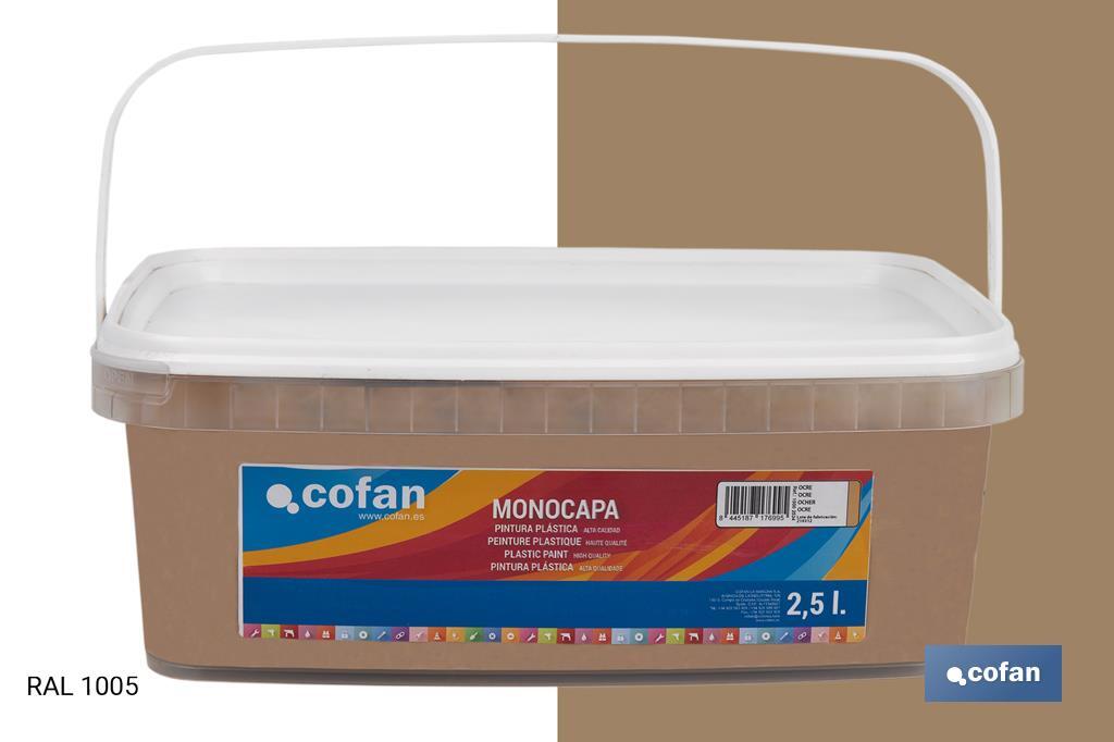 PINTURA PLÁSTICA MONOCAPA Ocre (2,5 LT)