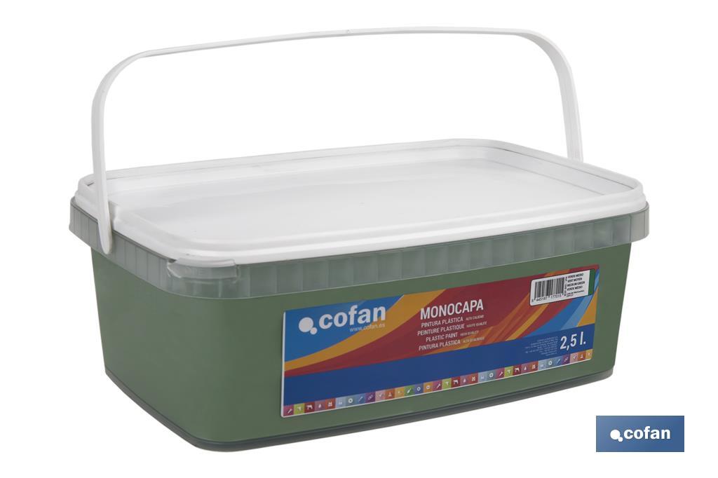PINTURA PLÁSTICA MONOCAPA Verde Medio (2,5 LT)