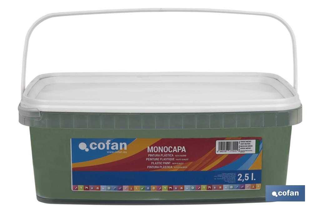 PINTURA PLÁSTICA MONOCAPA Verde Medio (2,5 LT)