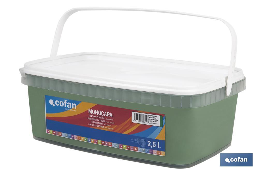 PINTURA PLÁSTICA MONOCAPA Verde Medio (2,5 LT)