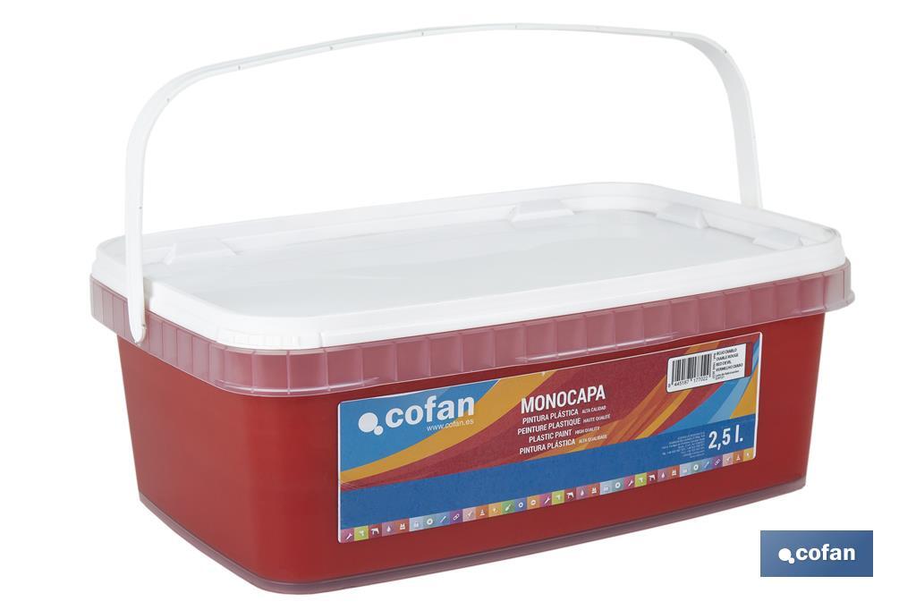 PINTURA PLÁSTICA MONOCAPA Rojo Diablo (2,5 LT)