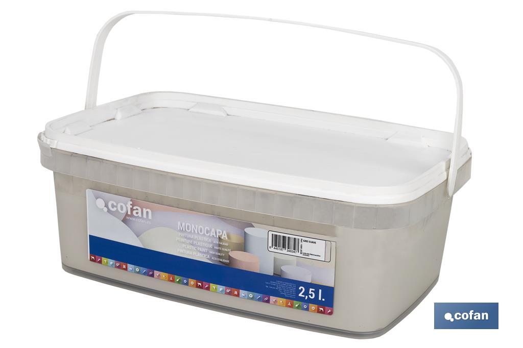 PINTURA PLÁSTICA MONOCAPA GRIS SUAVE 2,5 L