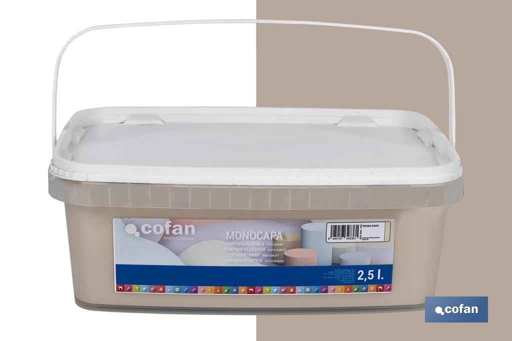 PINTURA PLÁSTICA MONOCAPA PIEDRA SUAVE 2,5 L