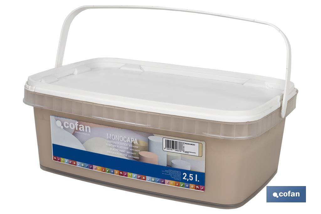 PINTURA PLÁSTICA MONOCAPA PIEDRA MEDIO 2,5 L