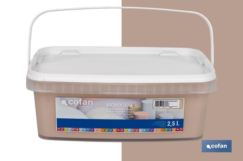 PINTURA PLÁSTICA MONOCAPA PIEDRA MEDIO 2,5 L