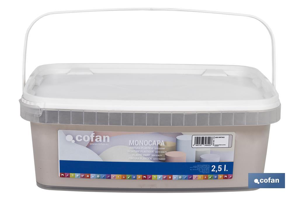 PINTURA PLÁSTICA MONOCAPA GRIS VINTAGE 2,5 L