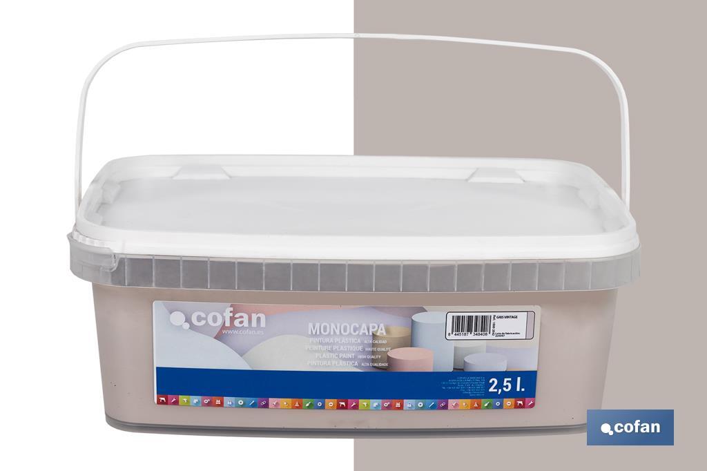 PINTURA PLÁSTICA MONOCAPA GRIS VINTAGE 2,5 L
