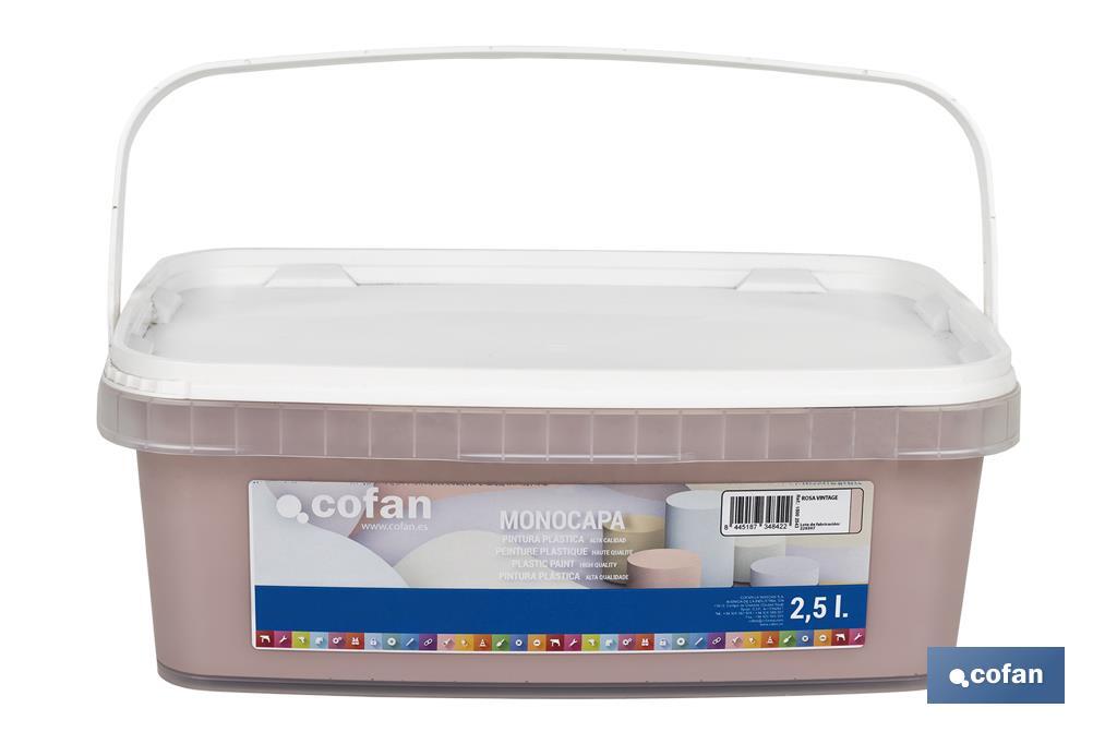 PINTURA PLÁSTICA MONOCAPA ROSA VINTAGE 2,5 L