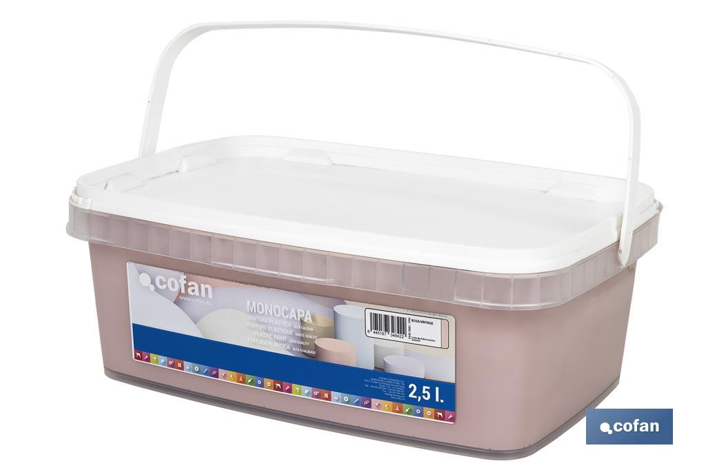 PINTURA PLÁSTICA MONOCAPA ROSA VINTAGE 2,5 L