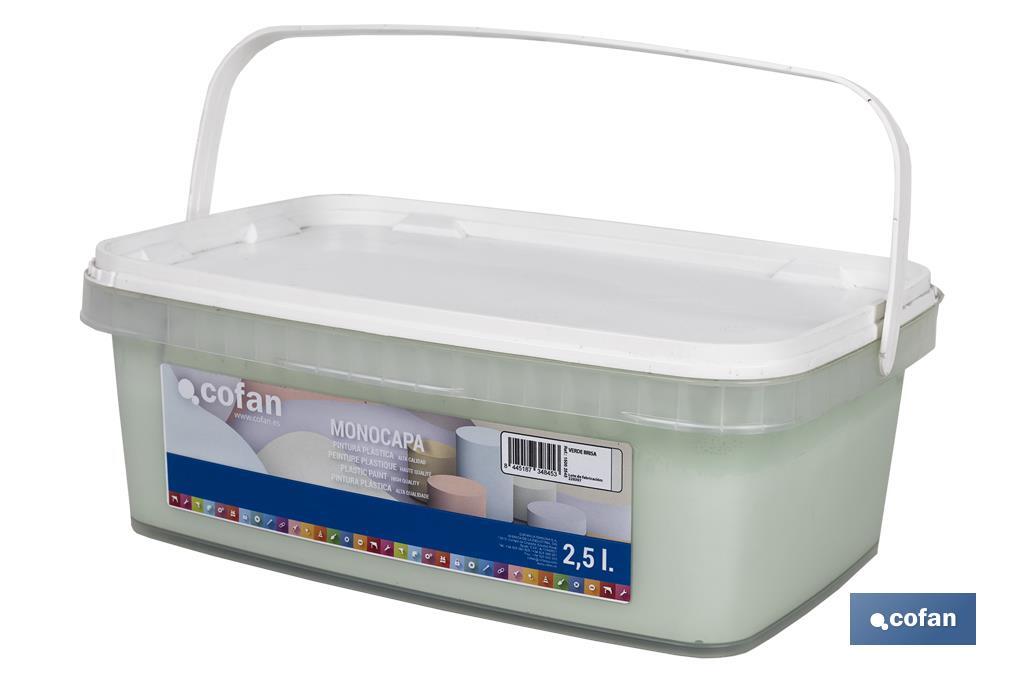 PINTURA PLÁSTICA MONOCAPA VERDE BRISA 2,5 L