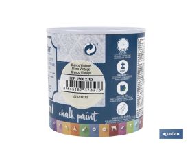 PINTURA A LA TIZA, CHALK PAINT, BLANCO VINTAGE 250 ML