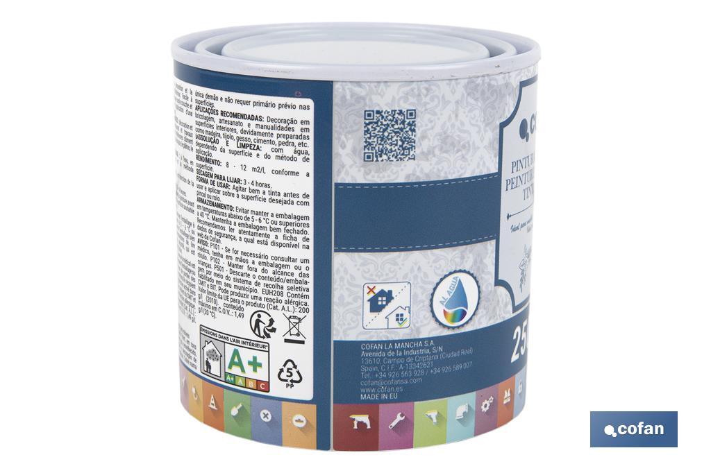 PINTURA A LA TIZA, CHALK PAINT, BLANCO VINTAGE 250 ML