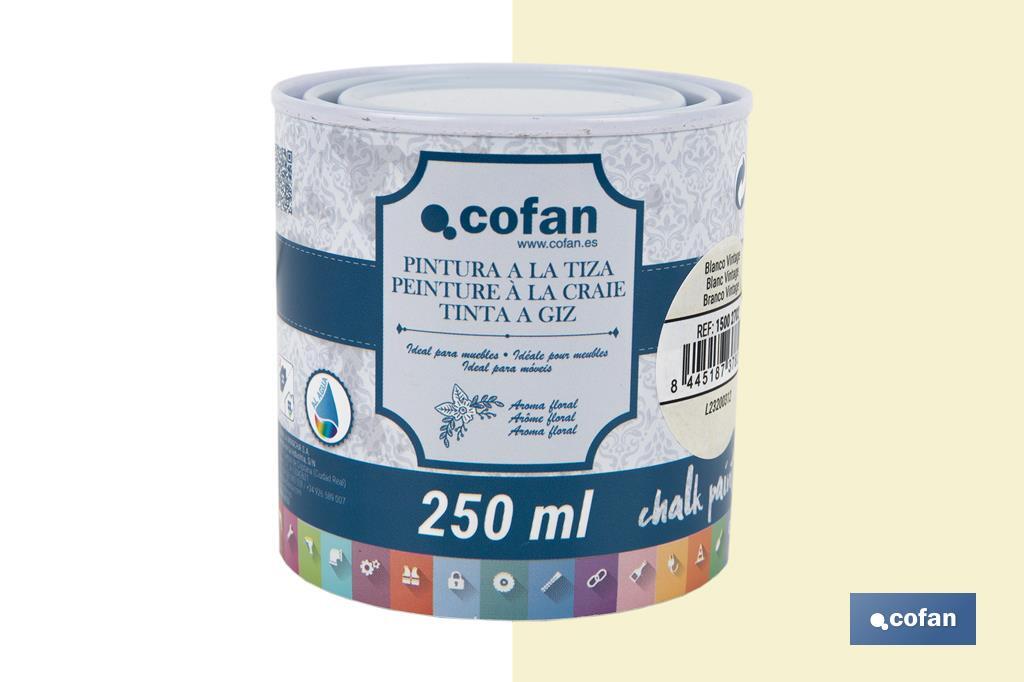 PINTURA A LA TIZA, CHALK PAINT, BLANCO VINTAGE 250 ML