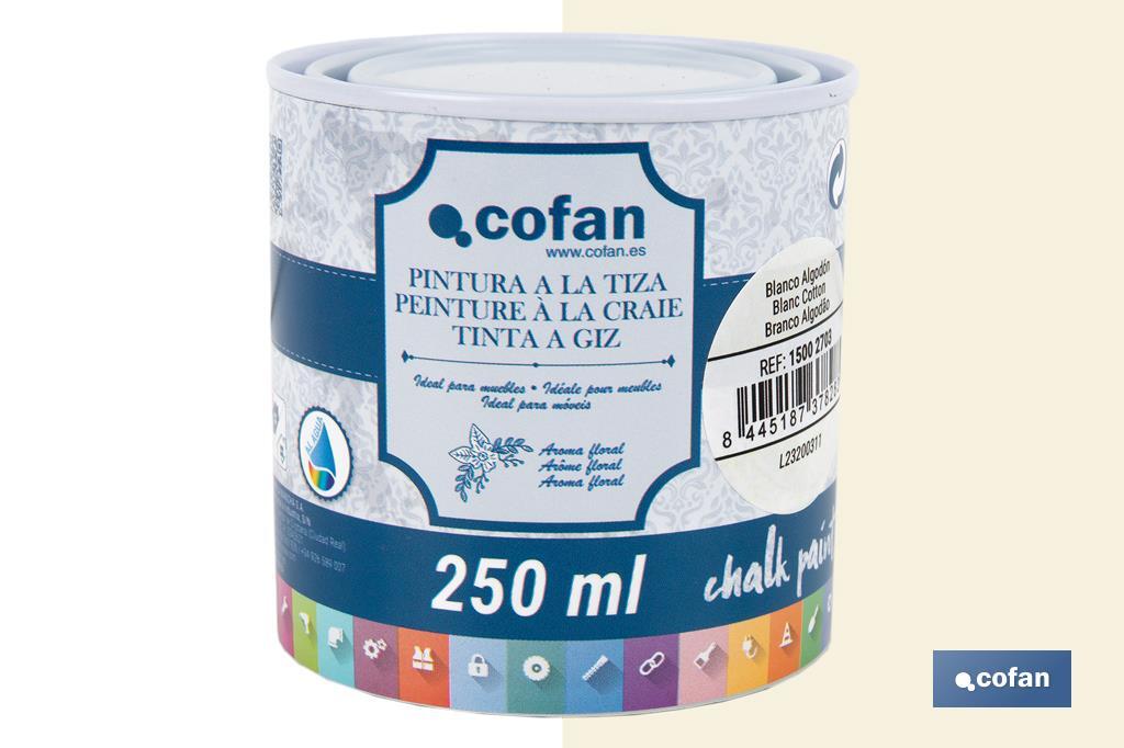 PINTURA A LA TIZA, CHALK PAINT, BLANCO ALGODÓN 250 ML