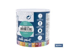 PINTURA A LA TIZA, CHALK PAINT, TURQUESA 250 ML