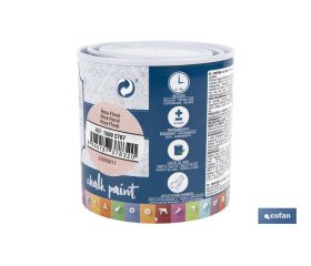 PINTURA A LA TIZA, CHALK PAINT, ROSA FLORAL 250 ML