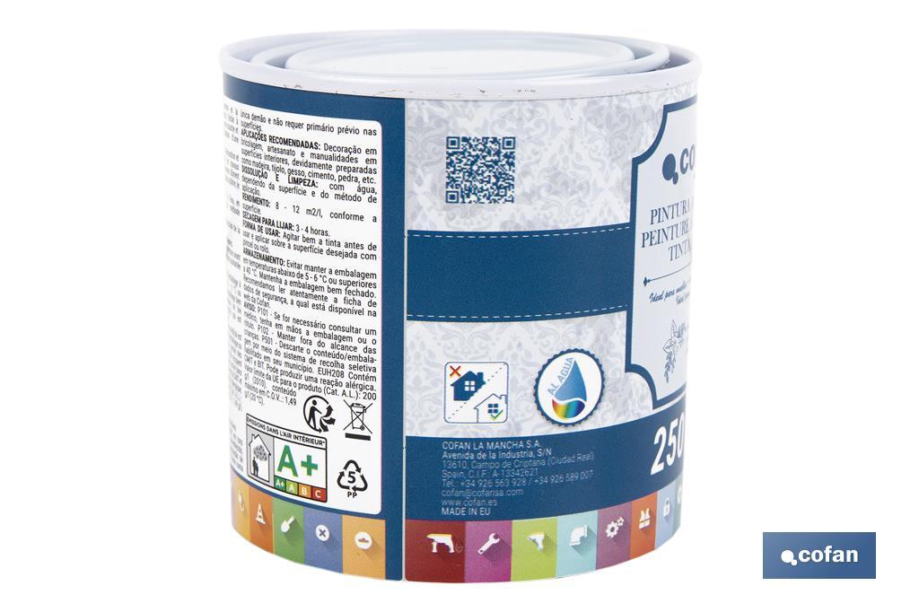 PINTURA A LA TIZA, CHALK PAINT, ROSA FLORAL 250 ML