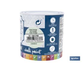 PINTURA A LA TIZA, CHALK PAINT, VERDE VINTAGE 250 ML