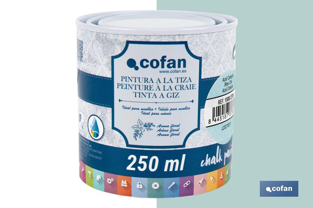 PINTURA A LA TIZA, CHALK PAINT, AZUL CELESTE 250 ML