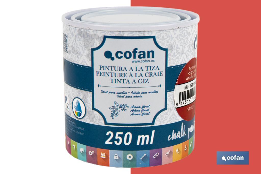 PINTURA A LA TIZA, CHALK PAINT, ROJO CEREZA 250 ML