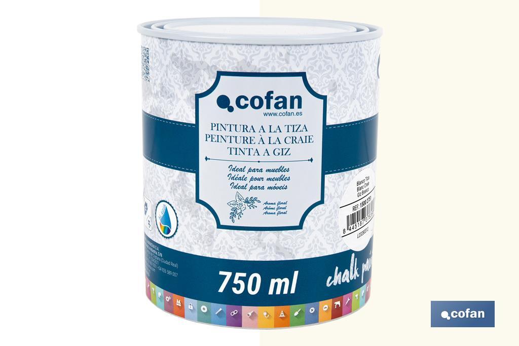 PINTURA A LA TIZA, CHALK PAINT, BLANCO TIZA 750 ML