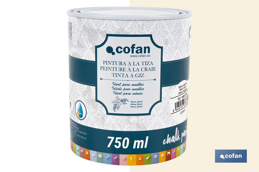 PINTURA A LA TIZA, CHALK PAINT, BLANCO ALGODÓN 750 ML