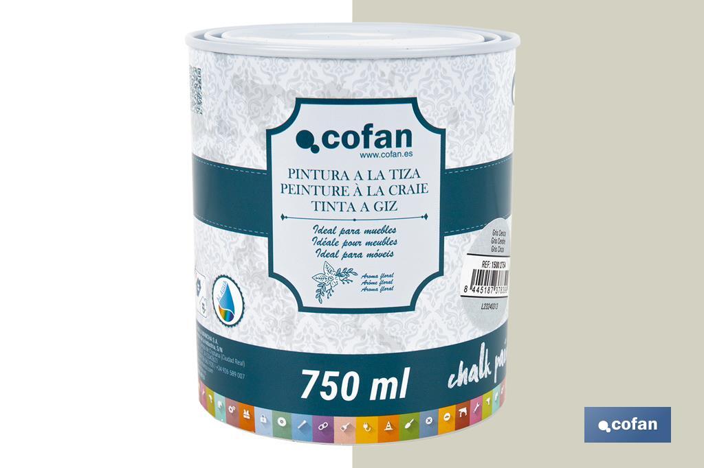PINTURA A LA TIZA, CHALK PAINT, GRIS CENIZA 750 ML