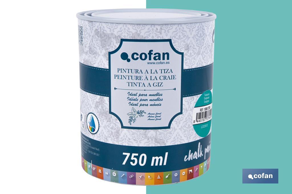 PINTURA A LA TIZA, CHALK PAINT, TURQUESA 750 ML
