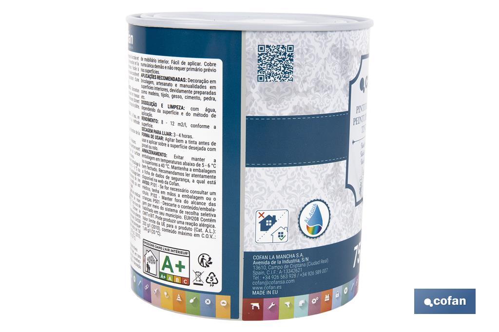 PINTURA A LA TIZA, CHALK PAINT, ROSA FLORAL 750 ML