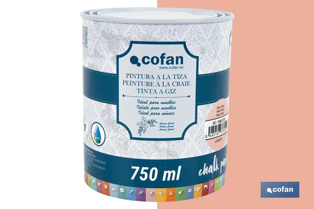 PINTURA A LA TIZA, CHALK PAINT, ROSA FLORAL 750 ML