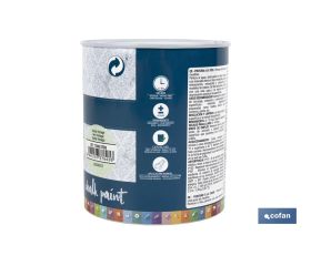 PINTURA A LA TIZA, CHALK PAINT, VERDE VINTAGE 750 ML