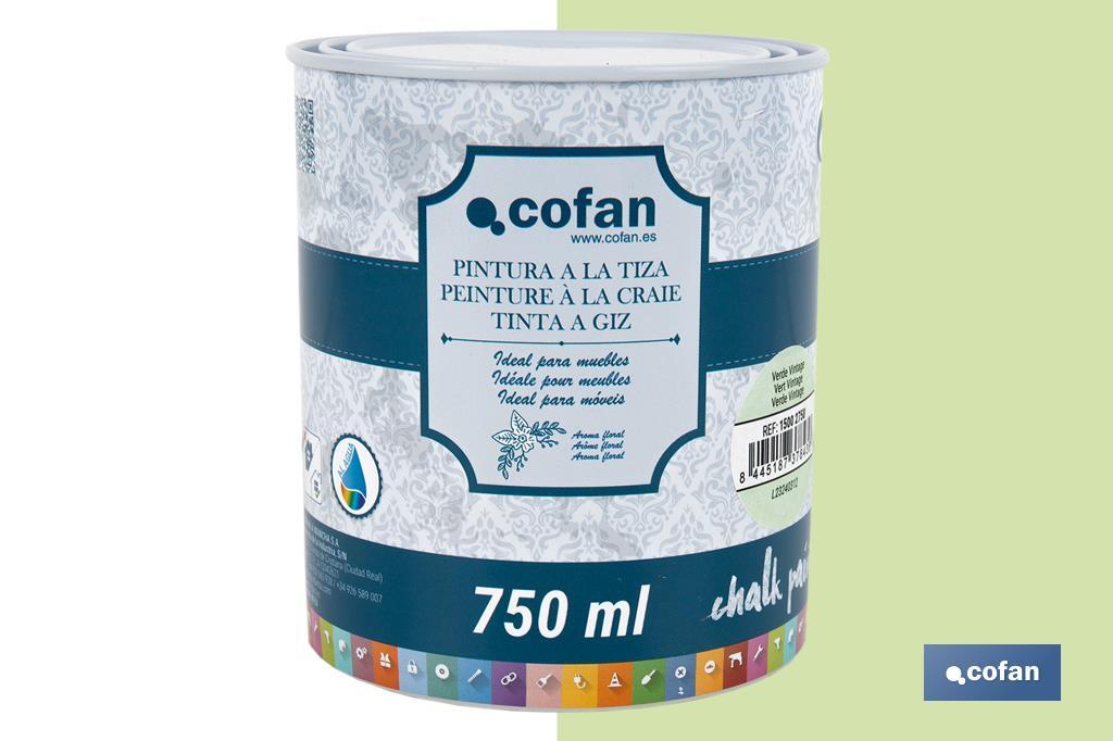 PINTURA A LA TIZA, CHALK PAINT, VERDE VINTAGE 750 ML