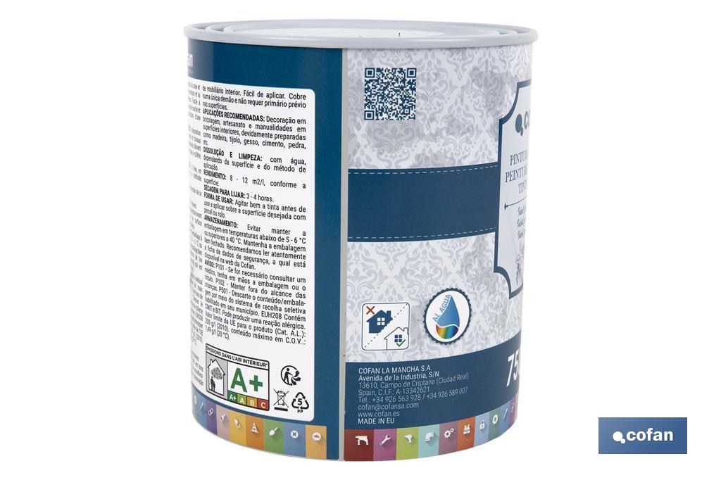 PINTURA A LA TIZA, CHALK PAINT, AZUL CELESTE 750 ML