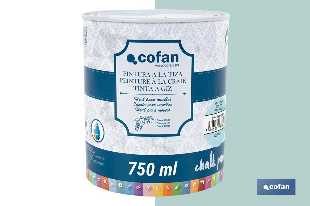 PINTURA A LA TIZA, CHALK PAINT, AZUL CELESTE 750 ML